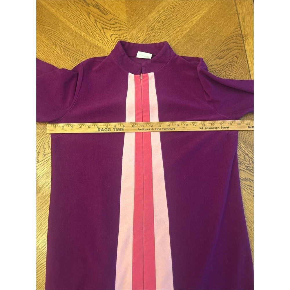 JCPenny Zip front robe Sz MW 1 Side Pocket Shades Of Pink Vintage 70-80’s Vibes - Picture 3 of 13